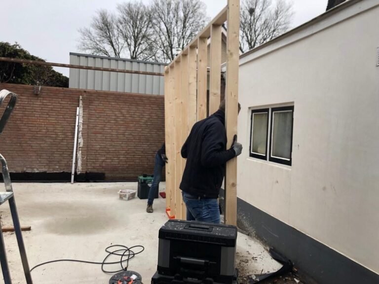 Het houtskelet gaat omhoog
