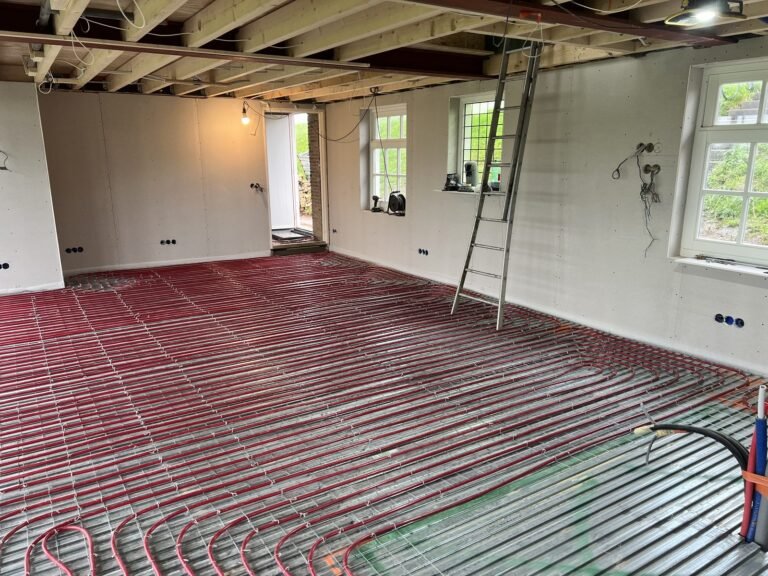 Vloerverwarming in de nieuwe vloer